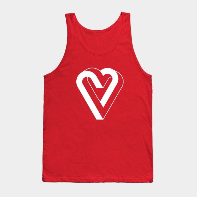 Abstract Heart Tank Top by Anrego